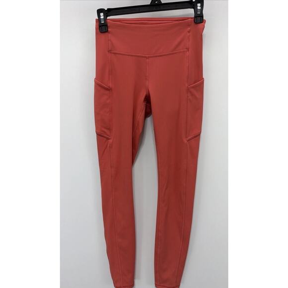 Lululemon Speed Up Full Length 28” Leggings Orange Size 6 Run/Train - Picture 1 of 7